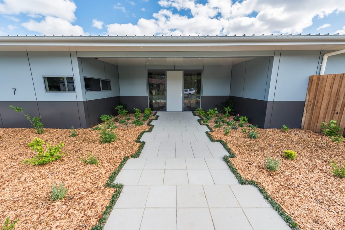 Challenge House Mittagong Community Housing Garden and entry way